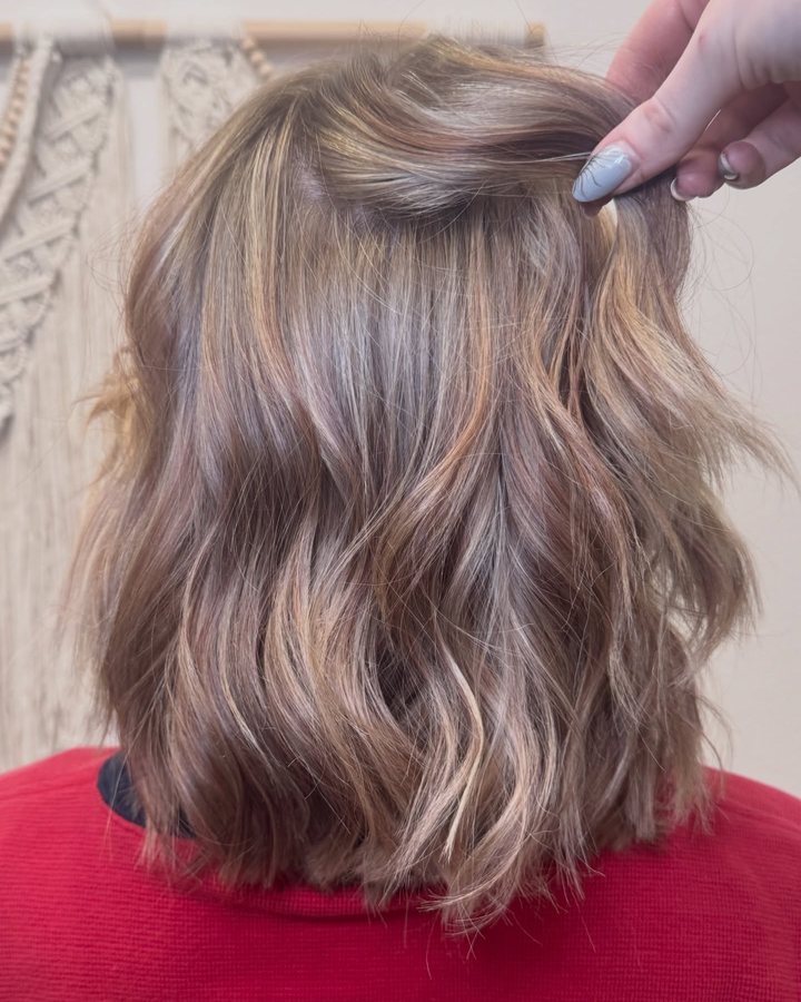 Bright glossy blonde bob haircut and color by Beauty by Kayla Mac in Auburn, California.