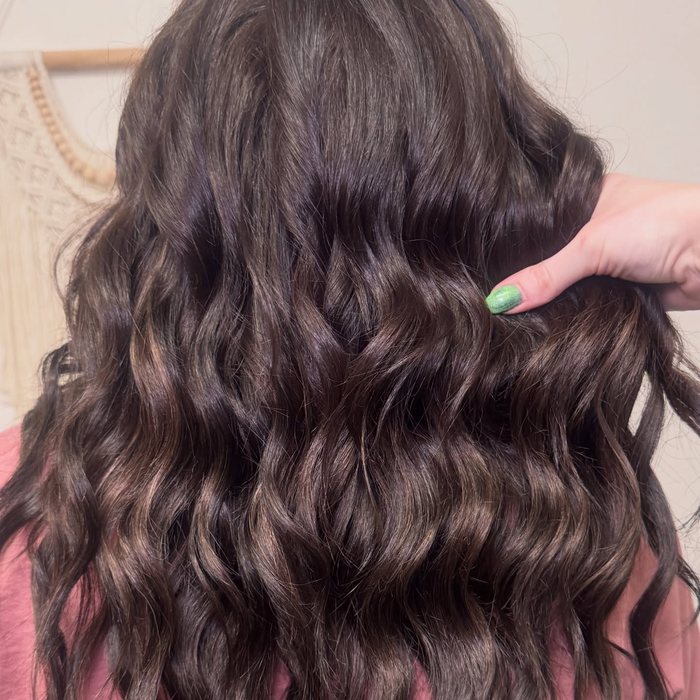 Reverse balayage adding lowlights and dimension to over-lightened blonde hair, lived-in color by Kayla MacArthur.